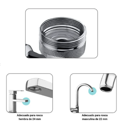 Grifo Universal 1080º Con Doble Modo